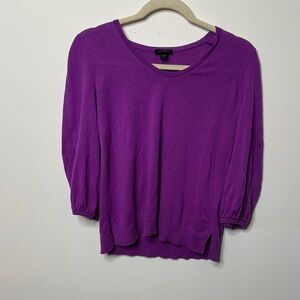 J Jill Purple Silk Blend Sweater